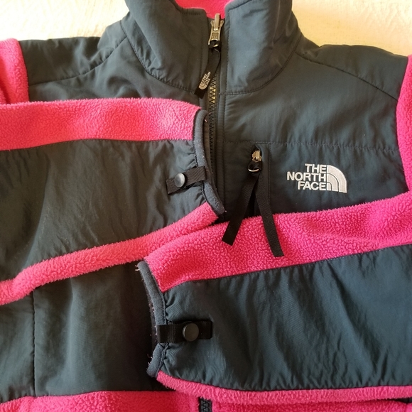 The North Face Iconic Polartec fleece Denali Jacket Pink Gray S - Picture 10 of 13